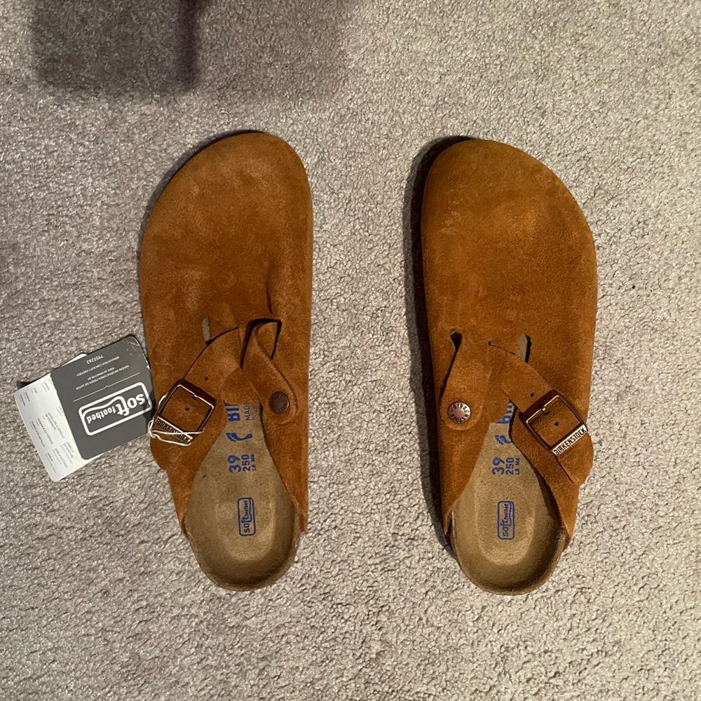 BNWT Birkenstock Boston Soft Footbed Clog in Mink Size 39